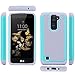 LG K8 Case, LG Escape 3 Case, LG Phoenix 2 Case, NOKEA [Shock Absorption] Hybrid Armor Defender Protective Case Cover for LG Escape 3 / LG Phoenix 2 / LG K8 (Grey Mint)