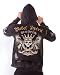 Rebel Spirit Royal King Skull Velvet Crosses Skull Hoodie Medium