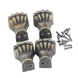 【ノーブランド 品】4本 ボックス 足 家具 コーナー フット 装飾 プロテクター カバー　ケースプロテクター