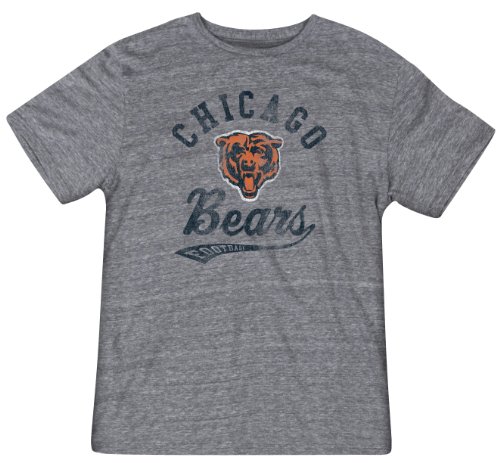 NFL Men's Chicago Bears Retro Big Sweep Tee (Black, Small)
