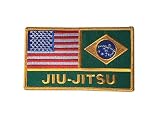 USA America / Brazil Jiu-Jitsu Flags Patch