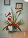 ELEGANT TROPICAL BIRDS OF PARADISE ARTIFICIAL FLORAL ARRANGEMENT...HANDMADE...ONE OF A KIND Plus Other Gorgeous Arrangements