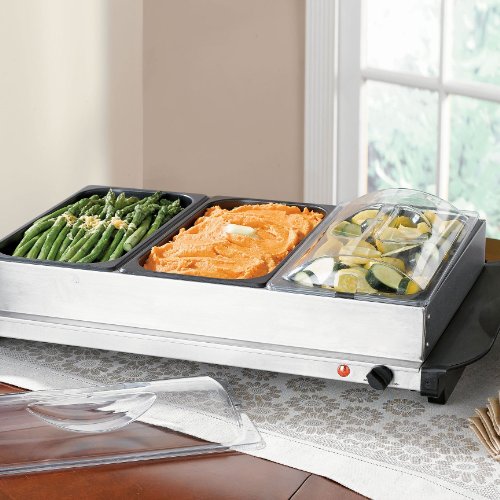 STICK : Brylane Non Stick Triple Buffet Server