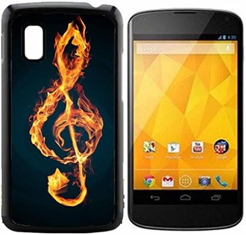 Treble Clef Music Hard Plastic and Aluminum Back Case For Google Nexus 4 E960