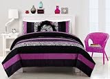 Posh Purple Zebra Comforter Set