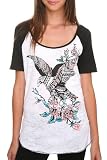 51jtEXViYiL. SL160  Eagle And Roses Raglan Burnout Tee Plus Size