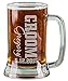One 16 Oz Groom Groomsmen Beer Mug Wedding Party Gifts for Groom Groomsman Beer Glass Etched Engraved Custom with Name Wedding Title and a Date for Wedding, Engagement Bachelor or Bridal Party Gift or a Favor Idea Wholesale Bulk Quantity Discounts