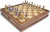 Crusades III Theme Chess Set with Walnut Case Crusades III Theme Chess Set with Walnut Case