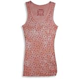 Jade - Girls Floral Ribbed Tank, Pink