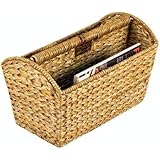 Household Essentials Wicker Magazine Rack, Natural