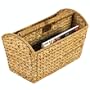 Household Essentials ML-6017 Woven-Banana Leaf Magazine Rack with Handle