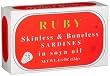 Ruby Skinless and Boneless Sardines In Soya Oil, 4 3/8-Ounce Tins (Pack Of 25)
