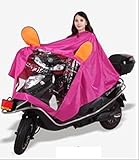 雨の日 も お出かけ バイク 用 レイン コー ト ポンチョ (ピンク)