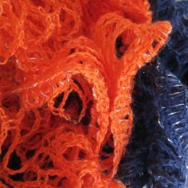 Premier Sashay Team Spirit Yarn Knit Ruffle Scarf - Orange, Blue