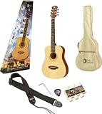 Luna Guitars Safari Muse Spruce 3/4 Size Travel Acoustic Guitar Package