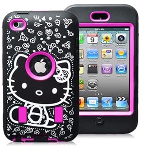 APT® Hard and Soft High Impact Heavy Duty Hybrid Rugged Armor Sports Combo Case for Apple iPod Touch (Pink, Ipod touch 4)