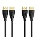 Cmple - Ultra Slim High Speed HDMI Cable HDMI 2.0 HDTV Cable - Supports Ethernet 3D 4K and Audio Return - 6FT (2 Pack)
