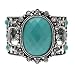 Acosta - Clear Crystal - Turquoise Costume Jewellery Bangle / Cuff
