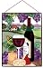 Joan Baker Designs AP125 Wine and Cheese Stained Glass Art Panel Joan Baker Designs, 9-1/2 by 12-1/2-Inch