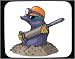 Mouse Pad with mining, mole, dig, animal