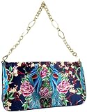 CHRISTIAN AUDIGIER by Ed Hardy Tattoo Cherie Satin Purse Handbag Shoulderbag Bag Royal