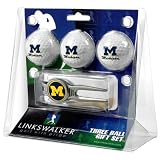 Michigan Wolverines NCAA 3 Ball Gift Pack w/ Kool Tool
