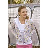 All Over Cheer Novelty Print Classic Fleece Raw Edge Hoodie for Junior and Girl Sizes. Fleece, unfinished edges 5 Adult Sizes