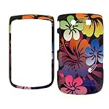AT&T BLACKBERRY TORCH 9800 BEAUTIFUL HIBISCUS FLOWERS HARD PROTECTOR COVER  ....