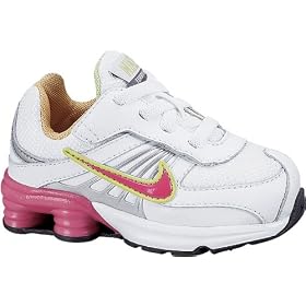 Toddler's Nike Shox Turbo 8 (White-Light/Rose-Citron-Metallic/Silver)