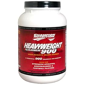 Champion Nutrition Heavyweight Gainer 900 High-Density Mass Gainer, Strawberry Shake , 3.3 lb (1500 g)