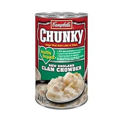 Campbell's Chunky Healthy Request New England Clam Chowder, 18.8-Ounce (Pack of 12)