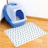 Pet Supplies : Drymate Litter Box Mat Grey with Pawprints