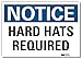 SmartSign by Lyle U5-1261-RD_10X7 NOTICE HARD HATS REQUIRED Reflective Self-Adhesive Decal, 10
