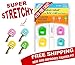 Super Stretchy - Label Label Key Caps - 8 Pack Green - Includes Blank Labels and Printed Labels - Key Covers, Name Tags, Id, Identify Tag (8 pack GREEN)
