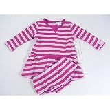 DKNYダナキャランベビーボーダーワンピース2点セット0-3M（ピンク）【セール】【並行輸入品】