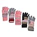 Yan & Lei Women's Knitted Winter Gloves with Roll Up Cuffs