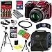 Nikon COOLPIX L820 16 MP Digital Camera with 30x Zoom (Red) + 4 AA Batteries with AC/DC Rapid Charger + 11pc Bundle 32GB Deluxe Accessory Kit