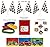 Racing Party Favor Pack 120 pc Kid's Race Car Birthday (24 Mini Checkered Flags, 12 Rubber Bracelets, 72 Tattoos, 12 sticker sheets, Bonus Bag)