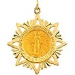 14K Yellow Gold Miraculous Medal - 32.00x29.00mm