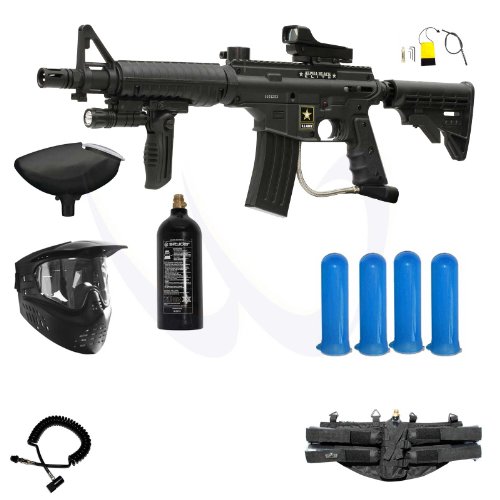 Tippmann US Army Alpha Black Elite MFTDP Paintball Gun Prime Package