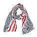 CTM® Womens Satin Long American Flag Scarf