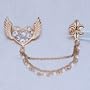 Heart Wings Golden Brooch