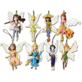Disney Fairies Tinker Bell and Friends Figures Cell Phone Charms Series 1 : Complete Set, 8 Figures by Pok%C3%A9mon