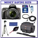 Sony Alpha A230 Digital SLR with 18-55mm Lens (DSLR-A230) + Transcend 8GB SDHC Secure Digital Memory Card + Heavy Duty Pro Series Tripod + Sony Alpha LCS-SC11 Carrying Case + Willoughbys 55mm UV Protective Starter Kit