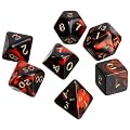 Pegasus Spiele 207202XX - W�rfel, Oblivion: Rot, 7er-Set in Acrylbox