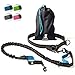 SparklyPets Hands Free Dog Leash Medium Large Dogs â€“ Professional Harness Reflective Stitches Training, Walking, Jogging Running Your Pet (Blue)