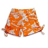 Haven Girl - Girls Knit Shorts, Orange, White