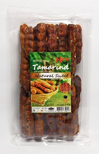 Nine Tamarind Seedless Dried Tamarind Natural Sweet (2 Pack (300 g))