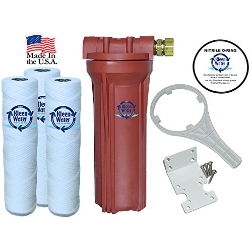 One High Temperature Hot Water Filter Mounting Bracket Three 5 Micron High Temp Cartridges