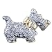 terrier21 - Clear Crystal Scottish Terrier Brooch
